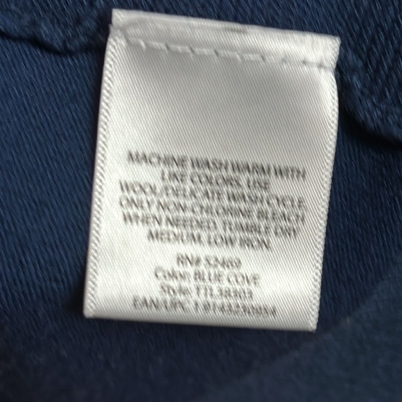 Navy Blue open Ribbed Cardigan with two pockets at the hem size L 12-14 - Picture 4 of 7